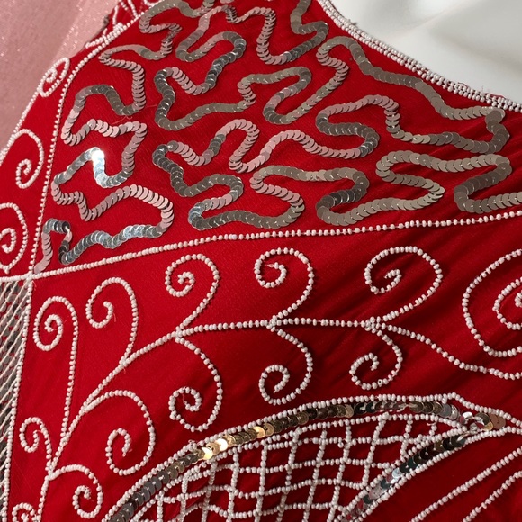 NWT! VINTAGE Glamorous Beaded and Sequined Top - Picture 6 of 8